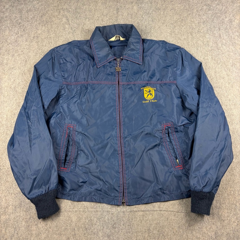 Vintage‎ Heidelberg Germany Golf Club Full Zip Jacket Mens XL 80s West Wind Logo